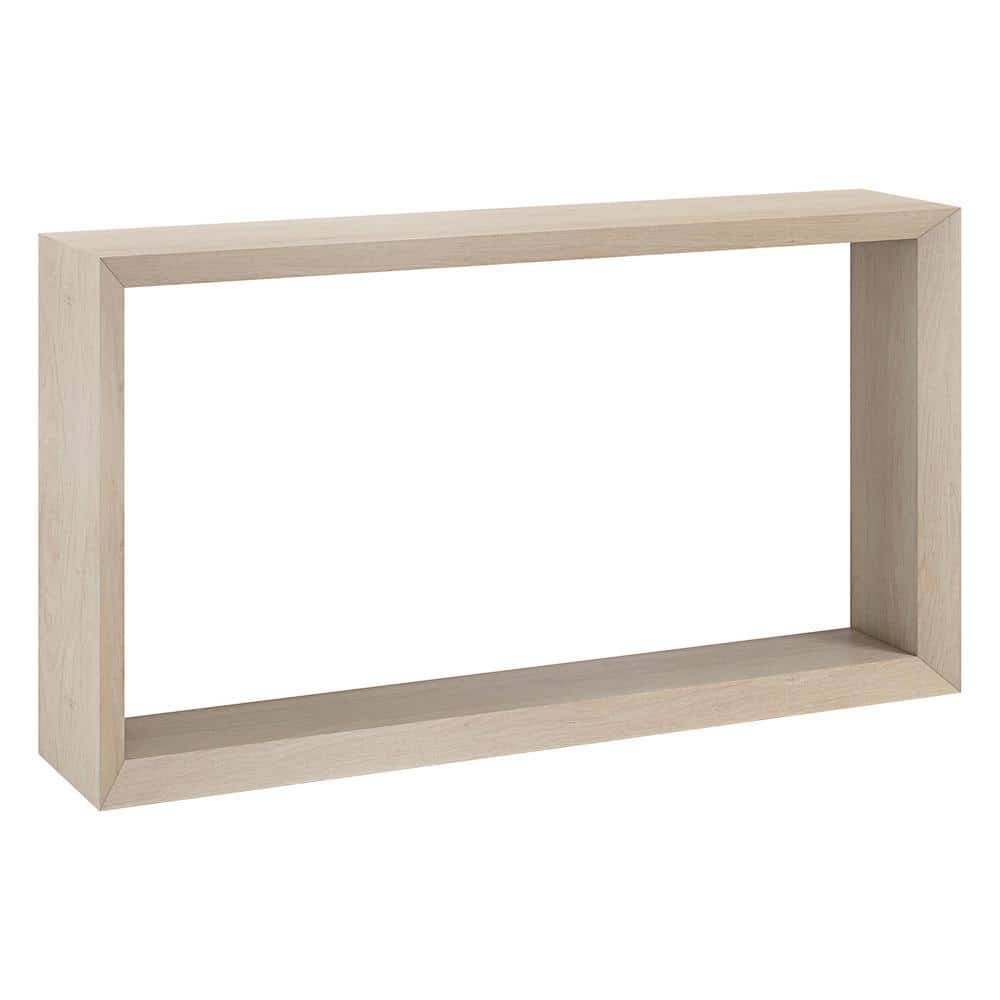 Alder White 55" Rectangular Wood and MDF Hallway Table