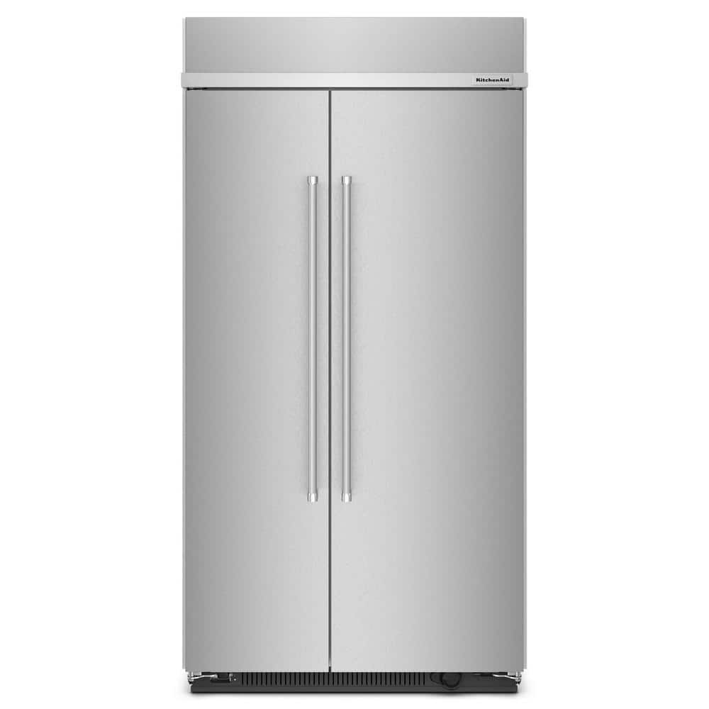 KitchenAid 42 in. 25.5 cu. ft. Countertop Depth Side-by-Side Refrigerator in Stainless Steel with PrintShield Finish, Stainless Steel with PrintShieldâ„¢ Finish