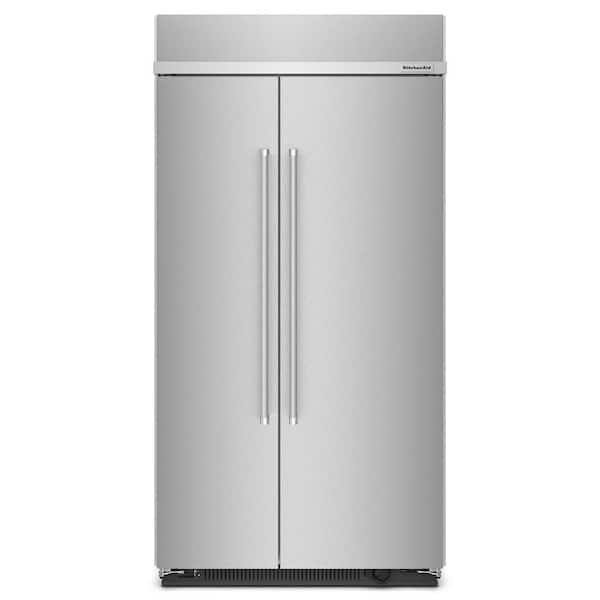 KitchenAid 42 in. 25.5 cu. ft. Countertop Depth Side-by-Side Refrigerator in Stainless Steel with PrintShield Finish