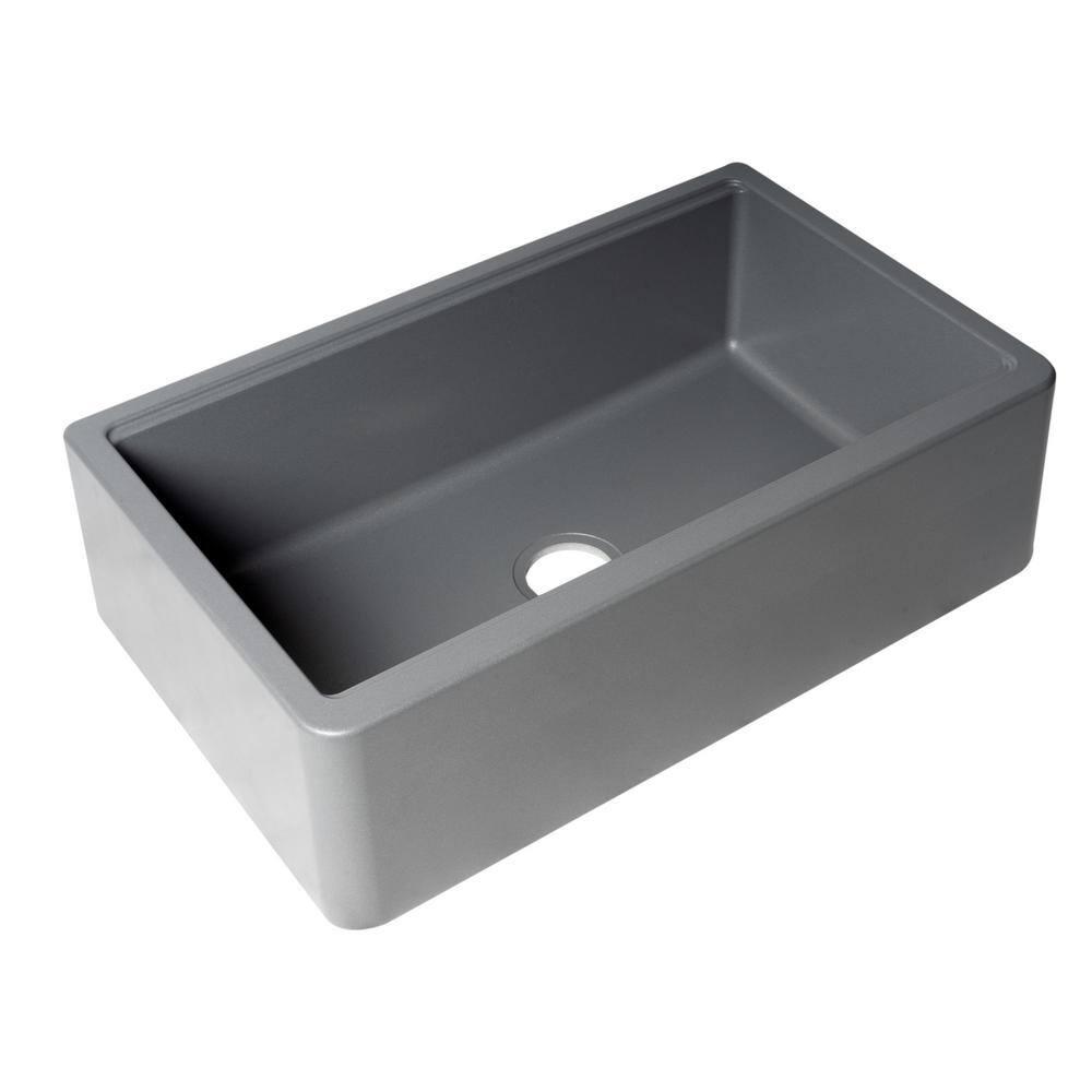 Titanium 33'' Granite Composite Single Bowl Farmhouse Sink