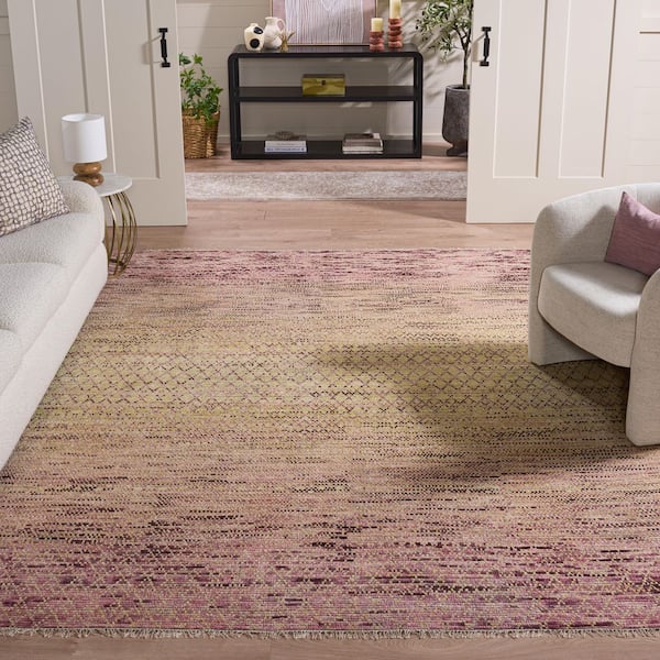 Nomad 8 ft. x 10 ft. Gold/Rust Woven Marle Area Rug