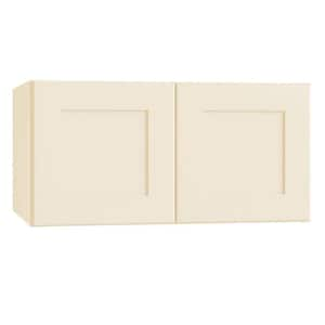 Newport 36 in. W x 24 in. D x 18 in. H Assembled Plywood Wall Bridge Kitchen Cabinet in Blended Cream with Soft Close