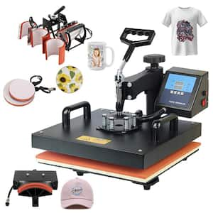 8 in 1 Heat Press Machine, 360° Rotation Swing Away Sublimation Machine, 15 in. x 15 in. Working Area