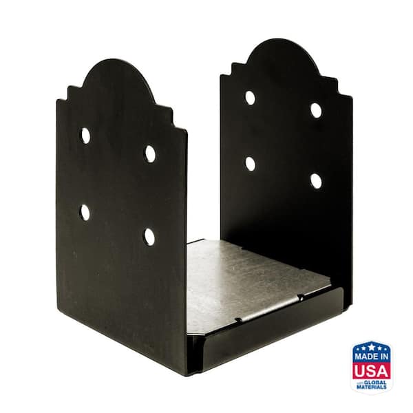 Simpson Strong-Tie Outdoor Accents Mission Collection ZMAX, Black Powder-Coated Post Base for 10x10 Actual Rough Lumber