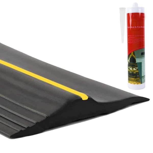 10ft Flexible EPDM Rubber Garage Door Threshold Strip with Adhesive Weatherproof Seal Stops Water Dust Leaves