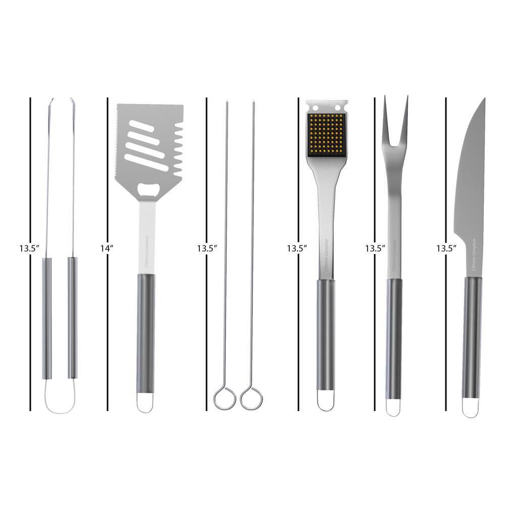 7-Piece Stainless Steel BBQ Grill Tool Set with Case