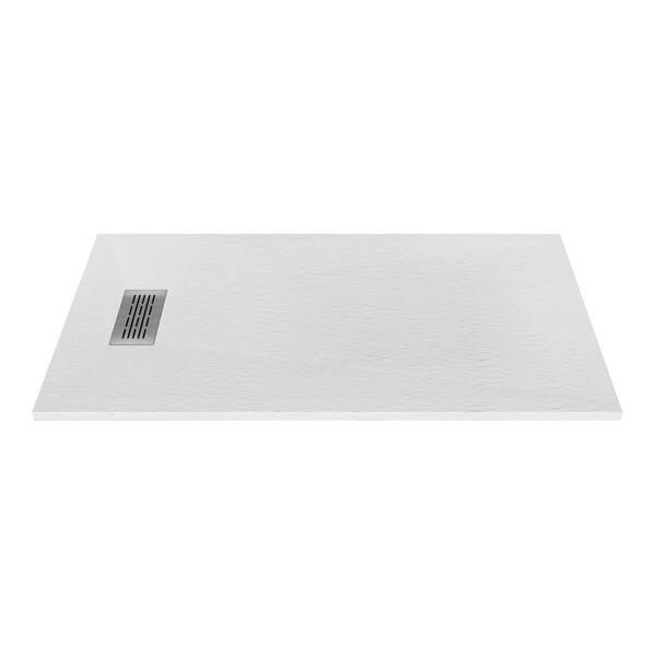 CASTICO 60 in. L x 32 in. W x 1.125 in. H Alcove Composite Shower Pan