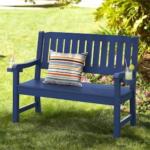 Navy outdoor bench new arrivals