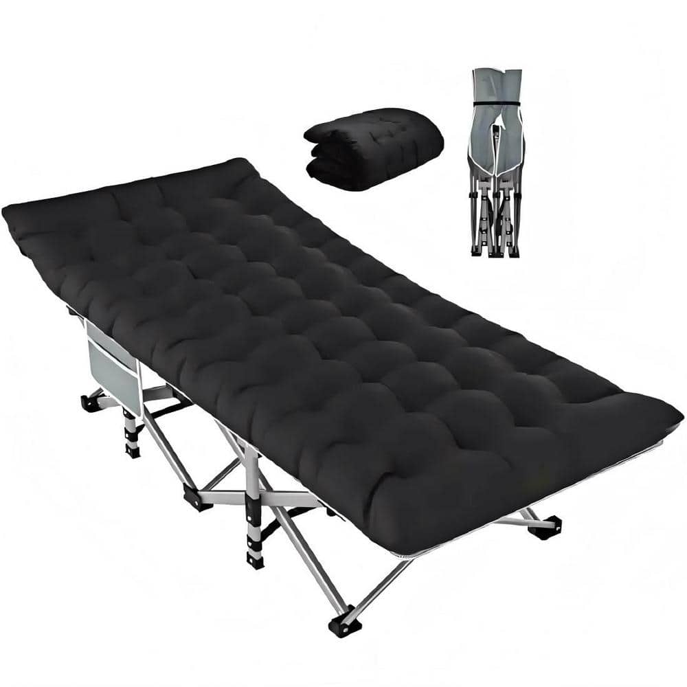 75 in. Folding Camping Bed Heavy Duty Sleeping Bed with Carrying Bag for Ho