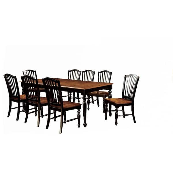 William's Home Furnishing Mayville Black 9-Piece Table Set