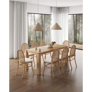 Rockaway and Paragon 9-Piece Nature Solid Wood Top Dining Room Set Seats 8