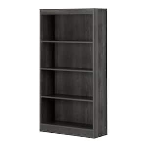 Axess 56 in. Tall Gray Oak Particle Board4-Shelf Bookcase, Gray Oak