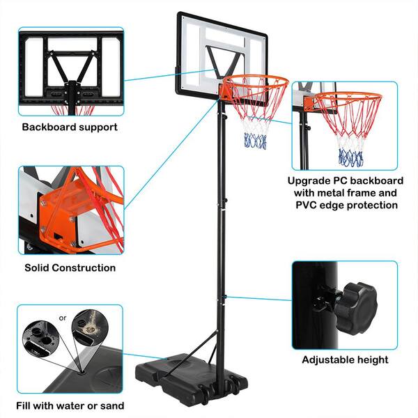 wrea Basketball Hoop for Kids Adjustable Height Kids Basketball Hoop Stand  for Indoor Outdoor Mini Basketball Goal Toy with Ball Pump