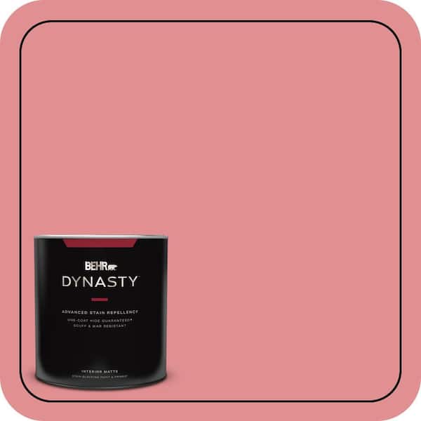 BEHR DYNASTY 1 qt. #140D-4 Fresh Pink Matte Interior Stain-Blocking Paint and Primer