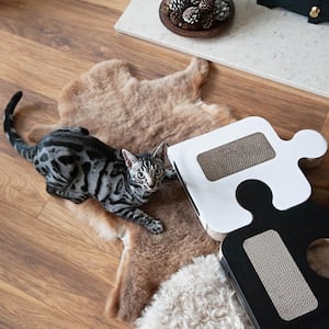 Black Puzzle Cardboard Cat Scratcher