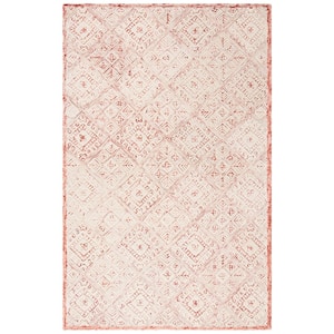 Glamour Pink/Ivory 5 ft. x 8 ft. Geometric Area Rug