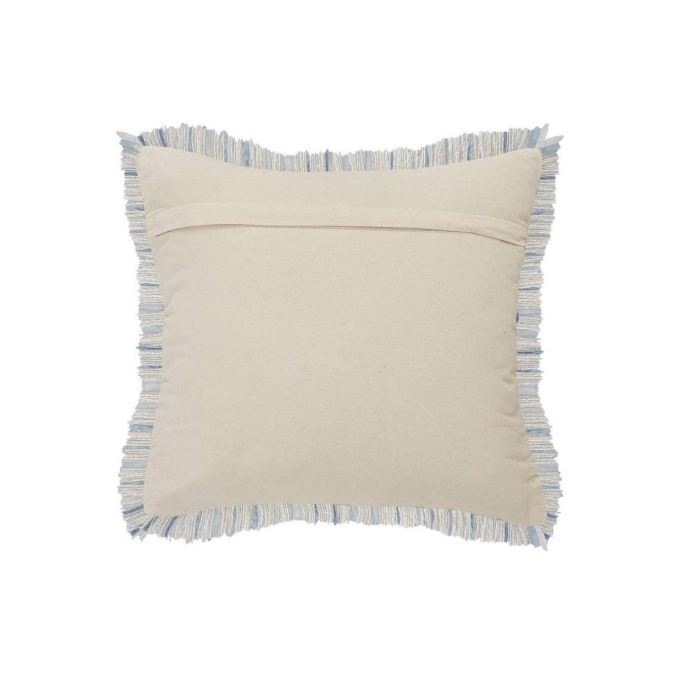 Modern Interwoven Square Throw Pillow Set - Black, Blue, White