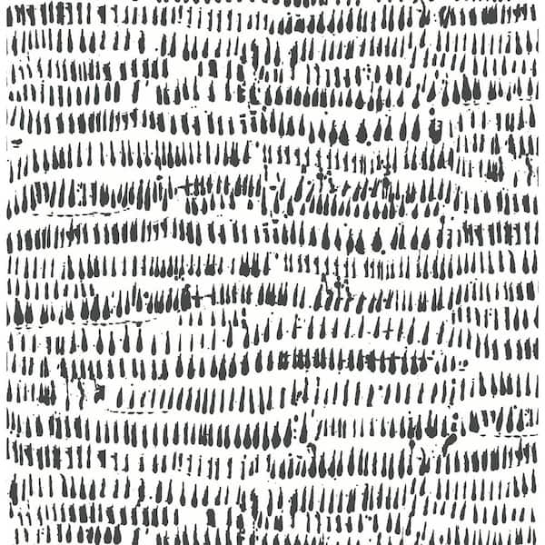 A-Street Prints Black Runes Brushstrokes Wallpaper Sample