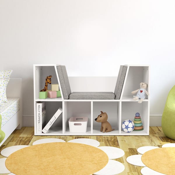 Children's Multi-functional Solid Wood 360° Rotating Bookshelf with  Blackboard childrens storage shelves