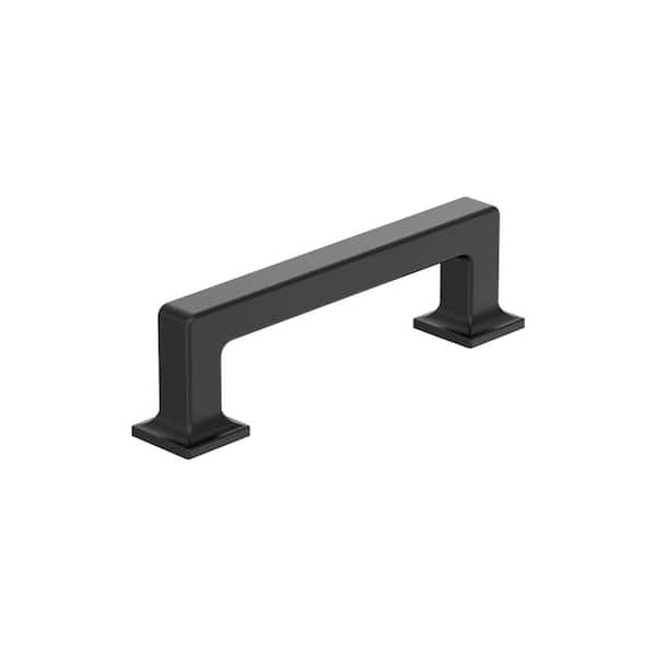 Amerock Lintel 3-3/4 in. (96 mm) Center-to-Center Matte Black Bar Cabinet Pull