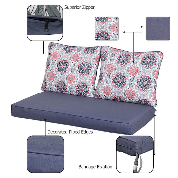 Outdoor loveseat 2024 replacement cushions