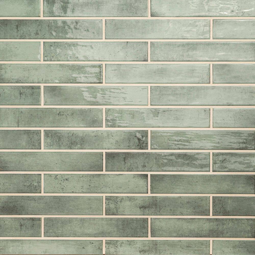 Camden Emerald Glossy 2 in. x 6 in. Premium Ceramic Subway Look Floor and Wall Tile Sample price history on PriceWatchPro