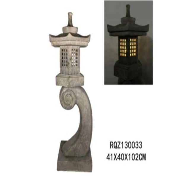 HI-LINE GIFT LTD. 40 in. Grey Stone Pagoda Lantern -Garden Statue