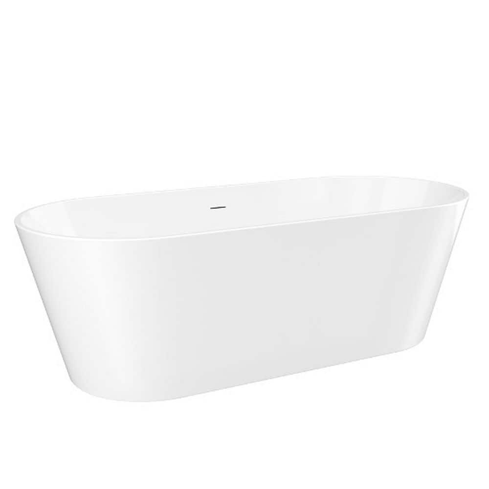 67 in. x 29 in. Acrylic Freestanding Soaking Bathtub in Glossy White price history on PriceWatchPro