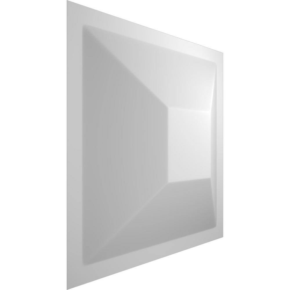 White 12" Square PVC 3D Wall Panels, Set of 10