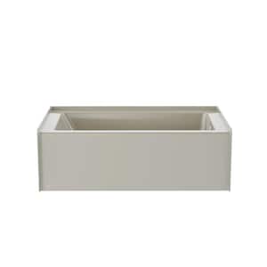 PROJECTA 60 in. x 36 in. Rectangular Skirted Soaking Bathtub with Right Drain in Oyster