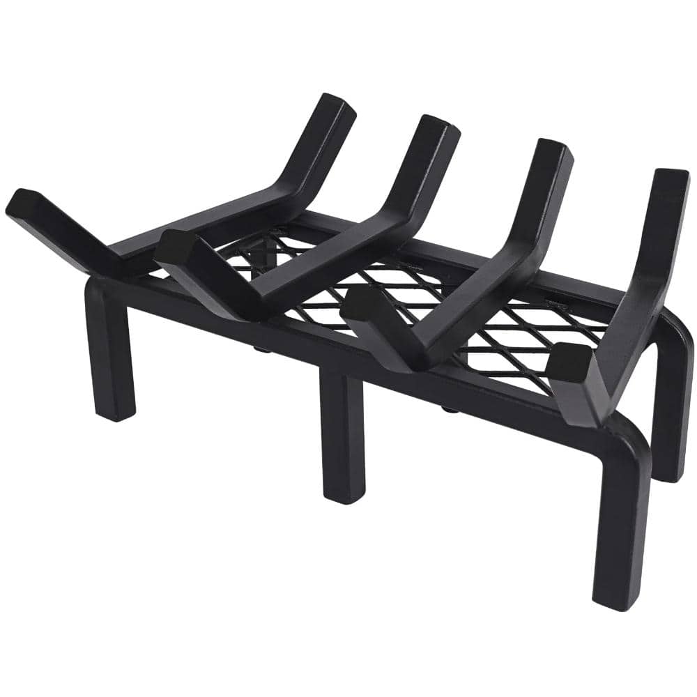 LAVISSE BRILLEX INC 14 in. Solid Steel Fireplace Grate with Ember ...
