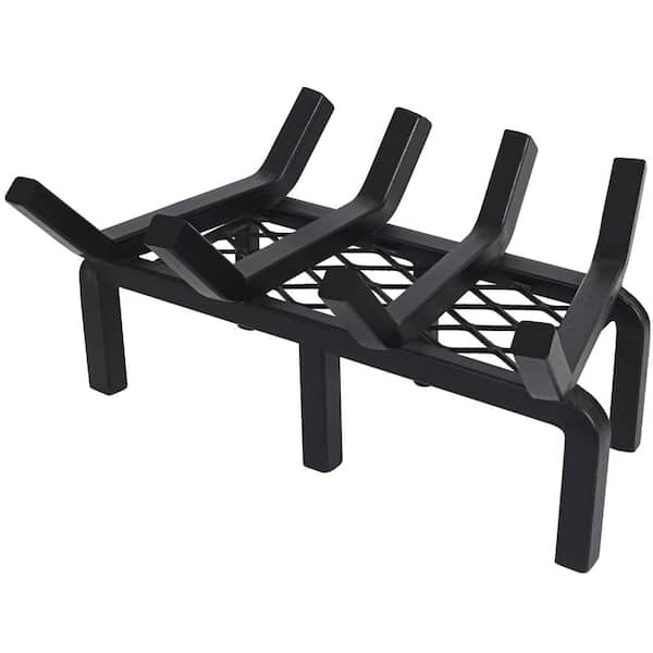 Steel Retainer Bar LAVISSE BRILLEX INC 14 in. Solid Steel Fireplace Grate with Ember ...