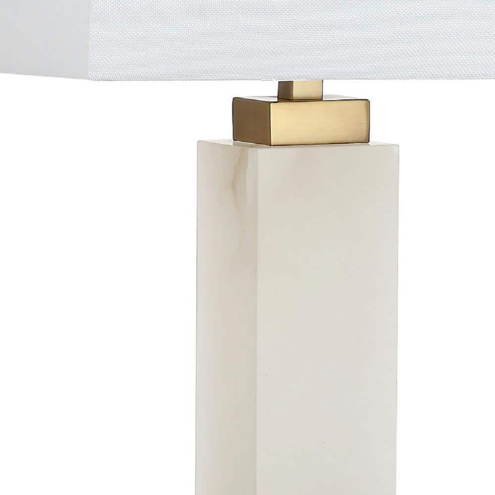 Rozella 29.5-Inch White and Gold Marble Table Lamp