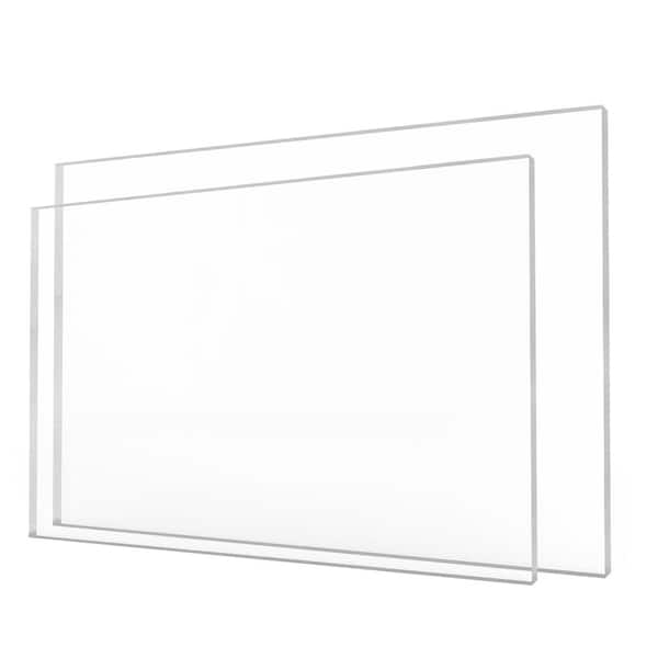 Fab Glass and Mirror Plexiglass 5 in. W x 7 in. L Clear Rectangular Acrylic Sheet 1/8 in. Thick ...