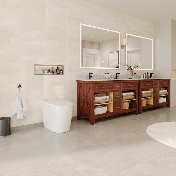 CASAINC Smart Elongated Tankless Bidet Toilet with Auto Open, Voice Control & Power-Off Flushing