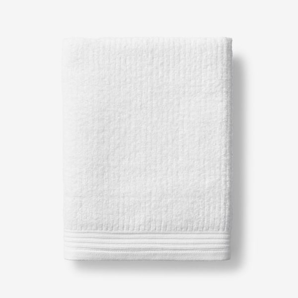 Green Earth Quick Dry White Solid Cotton Bath Towel