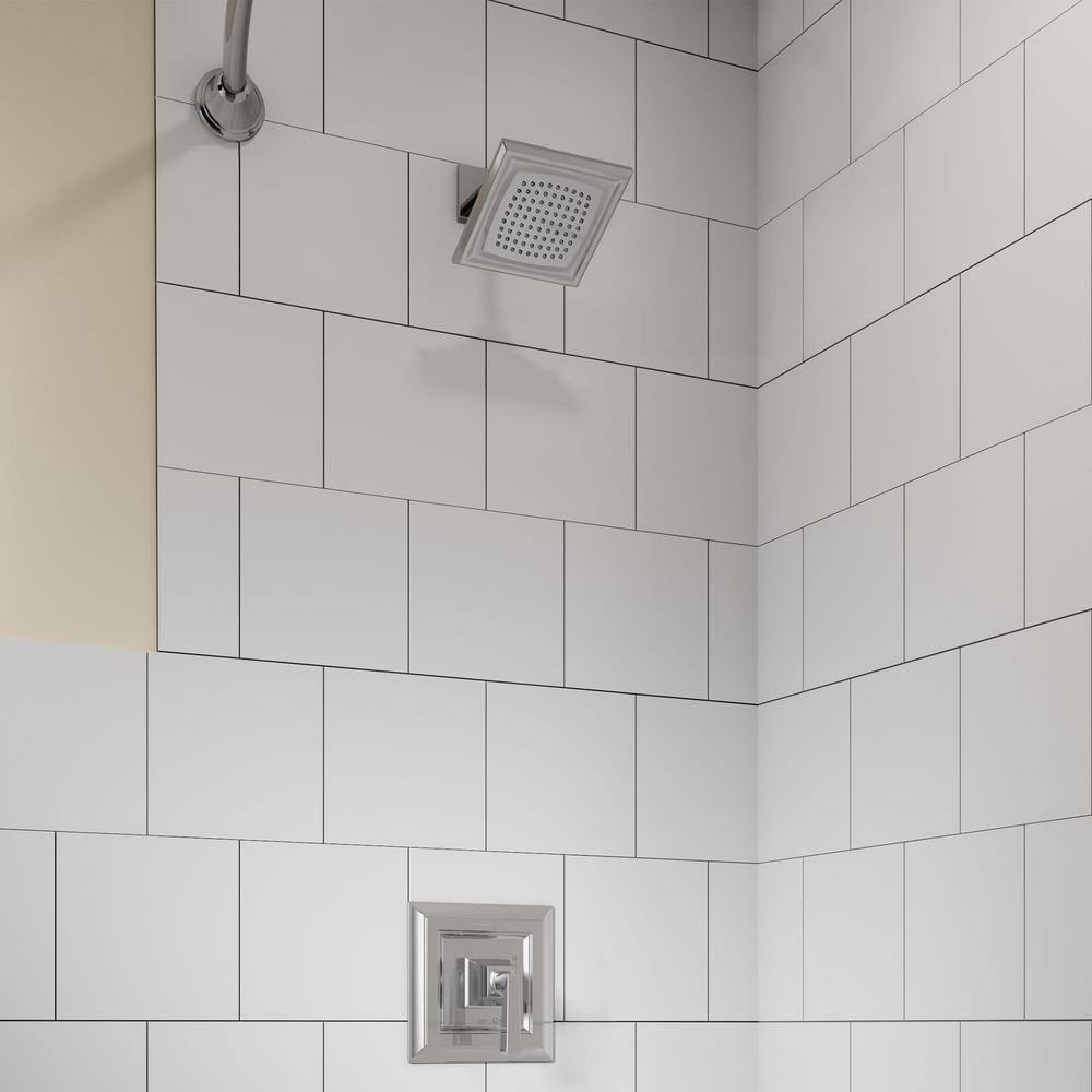Polished Chrome Square Wall Mounted Rain Shower Head