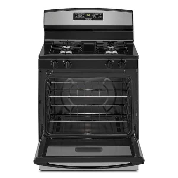 5.1 cu. ft. 30 in. 4 Burner Freestanding Gas Range in Stainless Steel