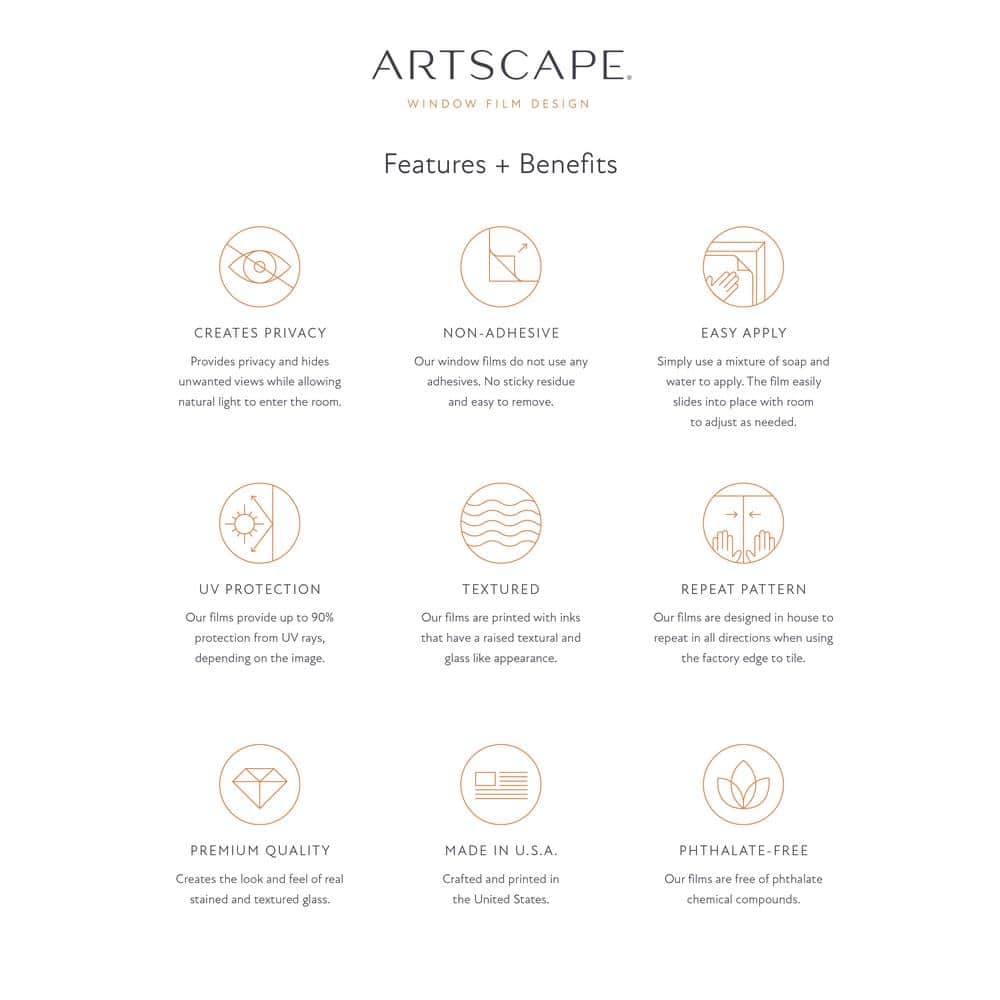 24" x 36" Floret Window Film - Artscape