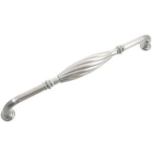 8 in. Center-to-Center Satin Nickel French Twist Pull