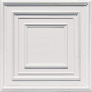 Schoolhouse 2 ft. x 2 ft. PVC Glue-up or Lay-in Ceiling Tile in White Matte