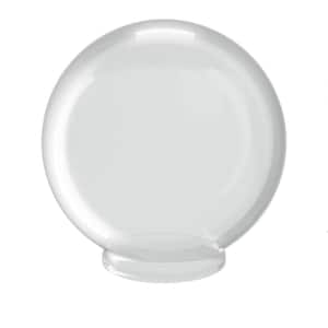 12 in. Dia Globe White Smooth Acrylic with 3.91 in. Outside Diameter Fitter Neck