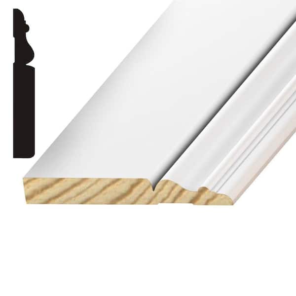 Builders Choice OP330 9/16 in. x 5 in. Primed Finger-jointed Pine Newport Base Moulding