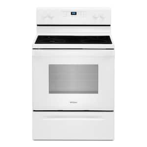 5.3 cu. ft. Electric Range with 4 Burner Elements and Frozen Bake Technology in White