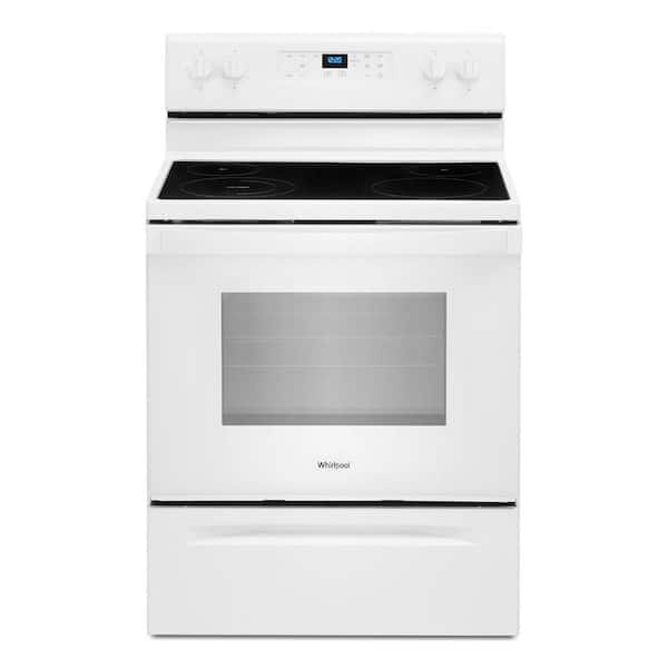 Whirlpool 5.3 cu. ft. Electric Range with 4-Elements and Frozen Bake Technology in White