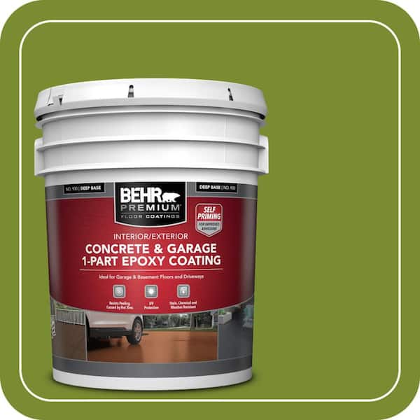 5 gal. #P360-7 Sassy Grass Self-Priming 1-Part Epoxy Satin Interior/Exterior Concrete and Garage Floor Paint