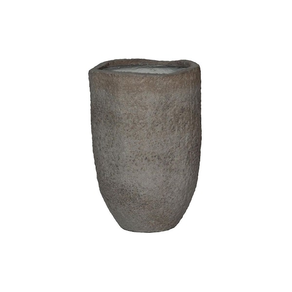 22.92 in W Mt. Hayes S, Fiberstone Robust Mountain Planter Indoor and Outdoor, Diorite Grey
