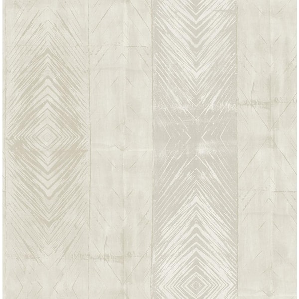 CASA MIA Ethnic Vertical Cream Paper Non-Pasted Strippable Wallpaper Roll (Cover 56.05 sq. ft.)