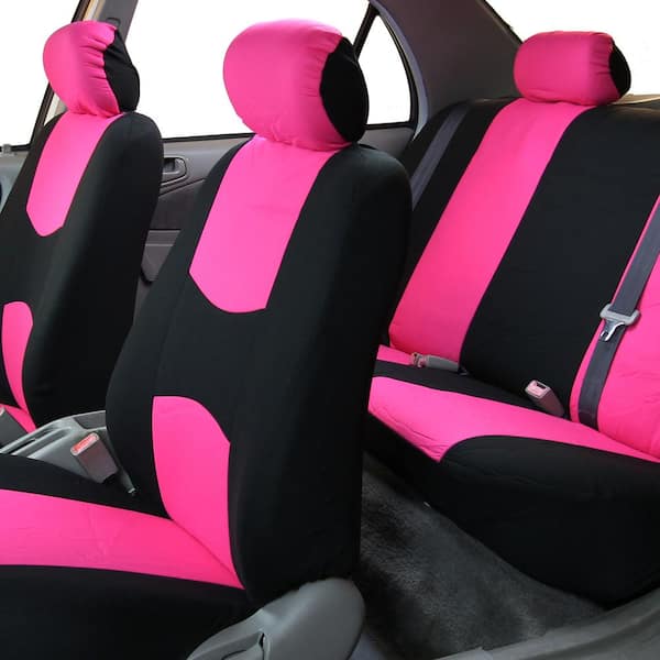 FH Group Cloth 43 in. x 23 in. x in. Full Set Seat Covers  DMFB050PINK114-1 The Home Depot