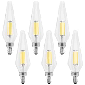 60-Watt Equivalent HX10.5 Glass Dimmable E12 Edison LED Light Bulb 4.5-Watt 500 Lumens Base Wet Rated 4000K (6-Pack)